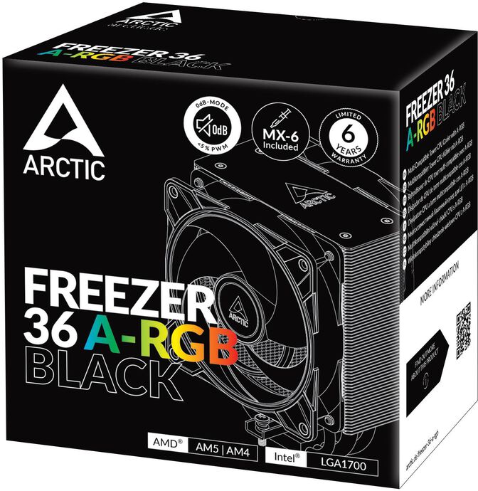 Cooler CPU Arctic Freezer 36 ARGB Black - 120mm image number 8