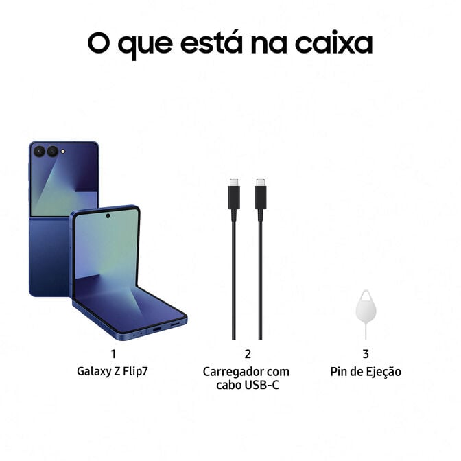 Smartphone Samsung Galaxy Z Flip 7 5G 6.9" (12 /512GB) 120Hz Azul Escuro image number 6