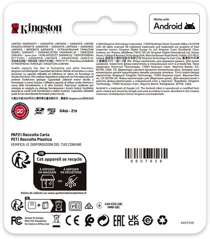 Cart&atilde;o Kingston Canvas Go! Plus Gen4 200MB/s MicroSDXC UHS-I U3 V30 A2 512GB image number 5