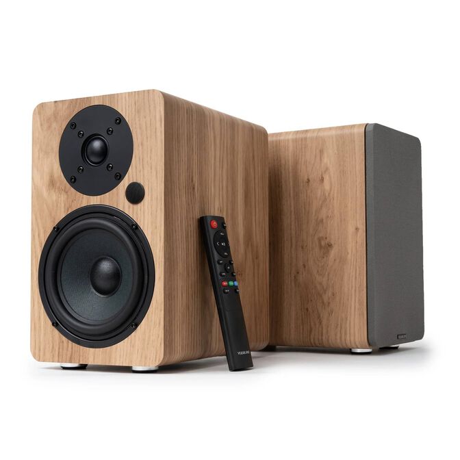 Colunas Hi-Fi Vulkkano A5 ARC MKII 50W Bluetooth HDMI ARC Castanhas image number 3