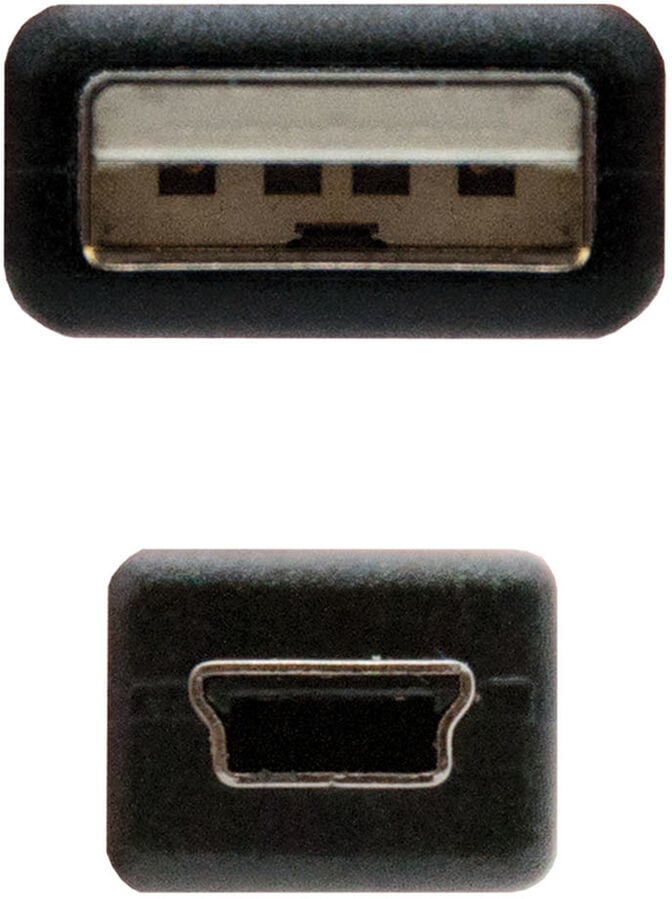 Cabo USB 2.0 Nanocable USB-A/M > Mini USB-B/M 1.8 M Preto image number 2