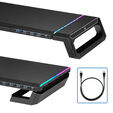 Base para Monitor Ewent Foldable RGB c/ Hub USB 3.0 Preto image number null