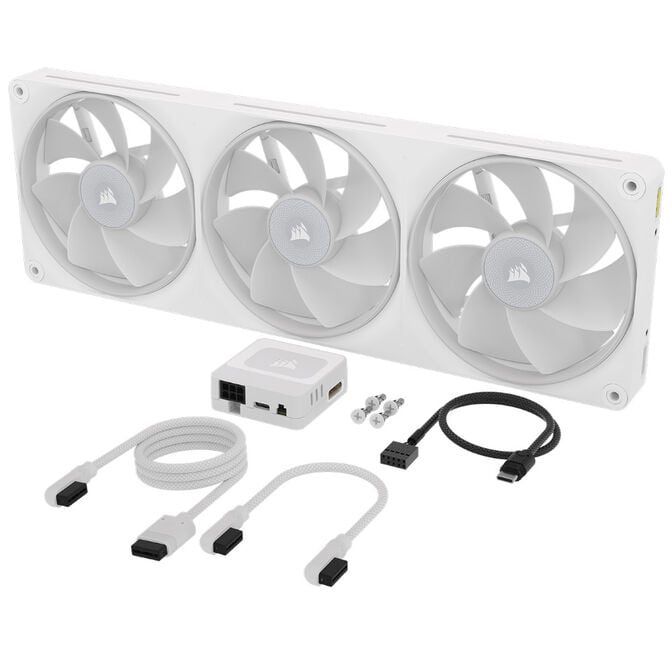 Ventoinha Corsair iCUE Link LX360-R RGB PWM Branca 120mm (Pack 3) image number 4