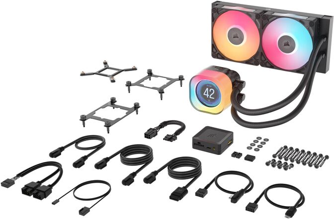 Water Cooler CPU Corsair iCUE LINK TITAN 240 RX RGB LCD 240mm Preto image number 3