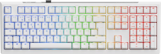 Teclado Mec&acirc;nico Ducky One X 100% Wireless Pure White RGB Ducky Linear Inductive Switch (PT) image number 1