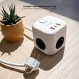 Cubo Nanocable com 3 Tomadas 3 USB com interruptor Branco image number null
