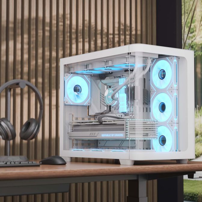 Caixa ATX Aerocool P500C ARGB Vidro Temperado Branco image number 4