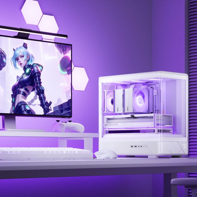 Caixa Micro-ATX Jonsbo D200 Vidro Temperado Branco image number 1