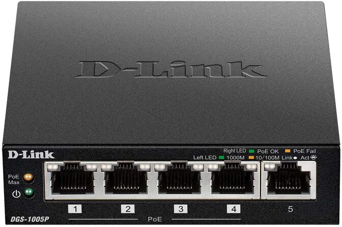 Switch D-Link DGS-1005P 5 Portas (4 x POE) + 60W Power Budget image number 2