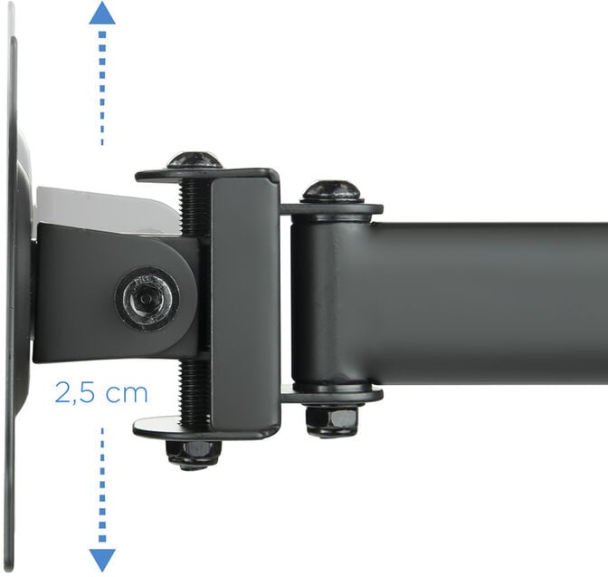 Suporte de Mesa Tooq Triplo Tilt e Girat&oacute;rio 13" a 27" Max. 8kg/Monitor Preto image number 5