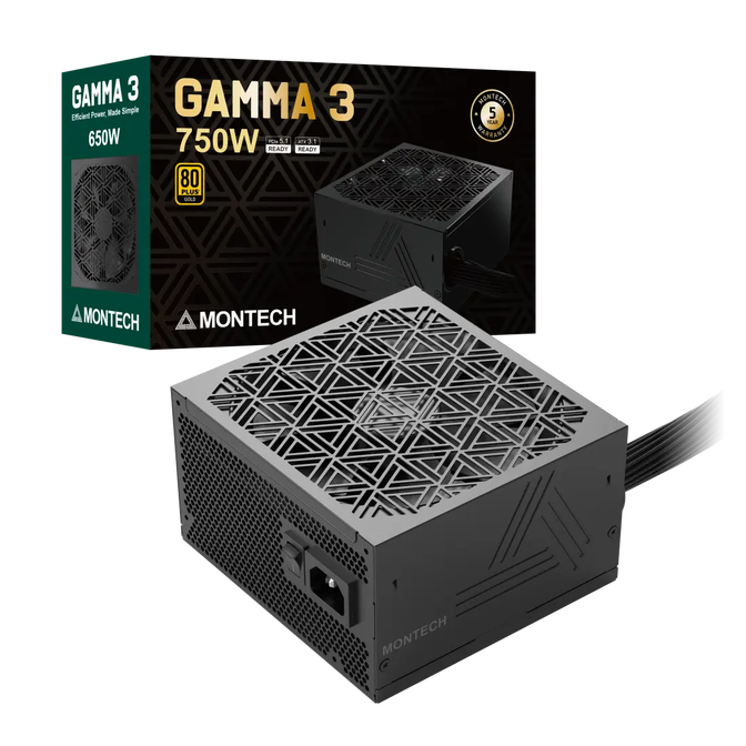 Fonte Modular Montech Gamma 3 750W 80 Plus Gold ATX 3.1 image number 0