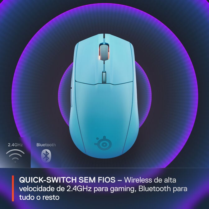 Rato Steelseries Rival 3 Wireless/Bluetooth Gen2 Aqua image number 2