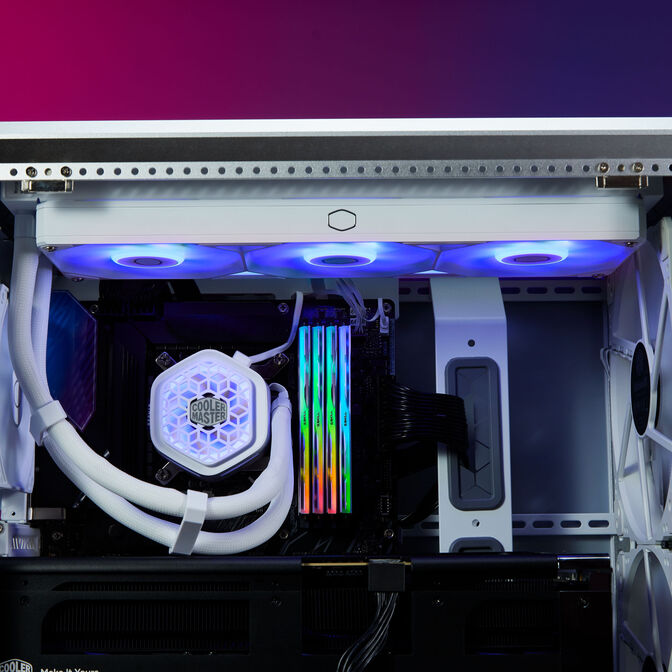 Water Cooler CPU Cooler Master MasterLiquid ATMOS II VRM Fan ARGB 360mm Branco image number 7