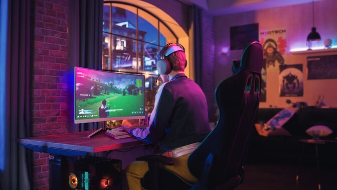 Monitor Curvo Philips EVNIA 5000 AMBIGLOW 27" 27M2C5201L Fast VA FHD 180Hz 1ms(0.5ms) HDR10 image number 3