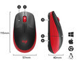 Rato Logitech M190 1000DPI Wireless Vermelho image number null