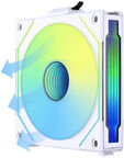 Ventoinha Lian Li UNI FAN SL120 Infinity Wireless RGB Reverse Blade PWM Branco 120mm (Pack 3) image number null