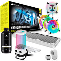 Kit de Refrigera&ccedil;&atilde;o L&iacute;quida Personalizada Corsair Hydro X Series iCUE XH305i RGB PRO Branco