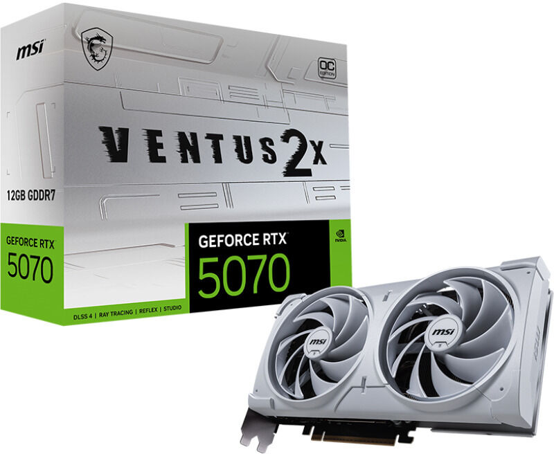 Gr&aacute;fica MSI GeForce&reg; RTX 5070 VENTUS 2X OC WHITE 12GB GDDR7 DLSS4