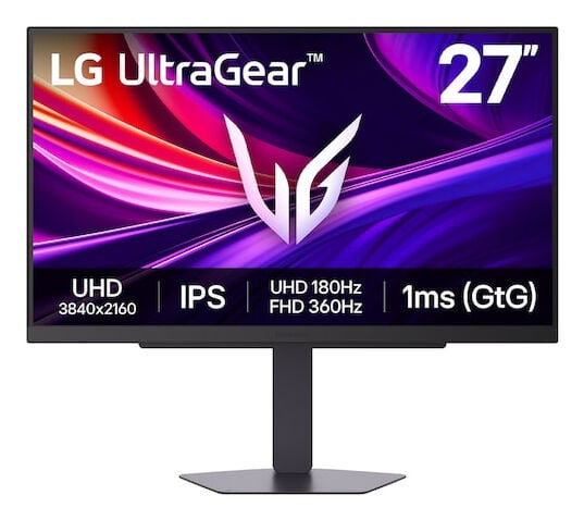 Monitor Gaming LG UltraGear 27" 27G810A-B IPS W-LED 4K UHD 180Hz HDR10 FreeSync / G-SYNC Compatible