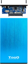 Caixa HDD Tooq 2.5" SATA (9,5mm) USB 3.0/3.1 Gen 1 Azul Metalizado image number null