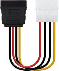 Cabo de Alimenta&ccedil;&atilde;o SATA Nanocable 5.25" (Molex 4 Pinos) M SATA F 16CM OEM