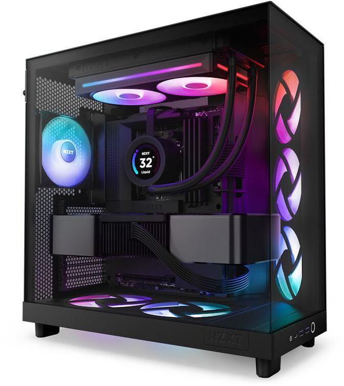 Ventoinha NZXT F240 RGB Core Single-Frame Pretas - Dupla Vento&iacute;nha 120mm (240mm) image number 4