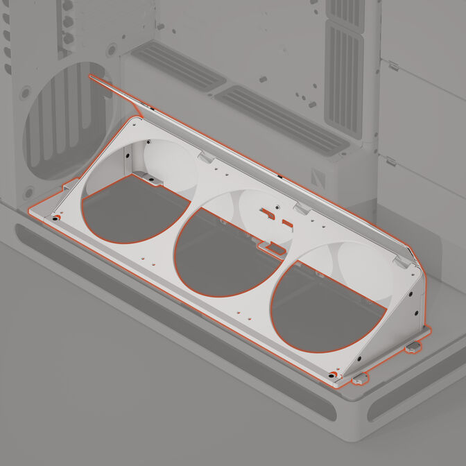 Estrutura para Ventoinhas Inferior Curva - HAVN HS 420 Branco image number 2