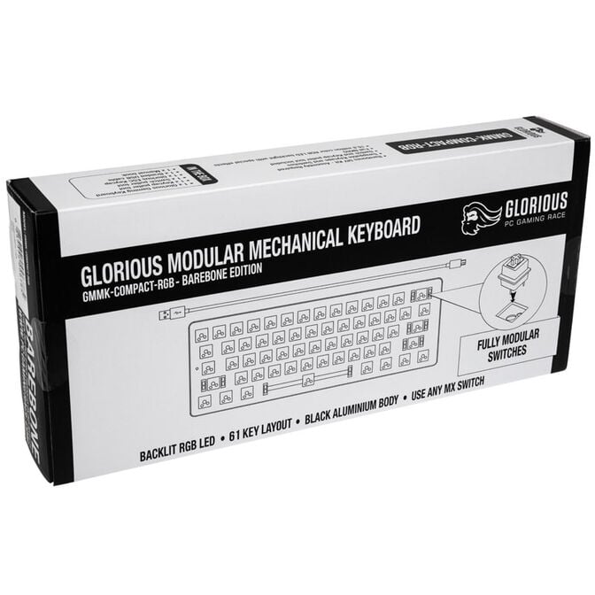 ** B Grade ** Barebone Glorious GMMK Compacto RGB (ANSI) image number 8