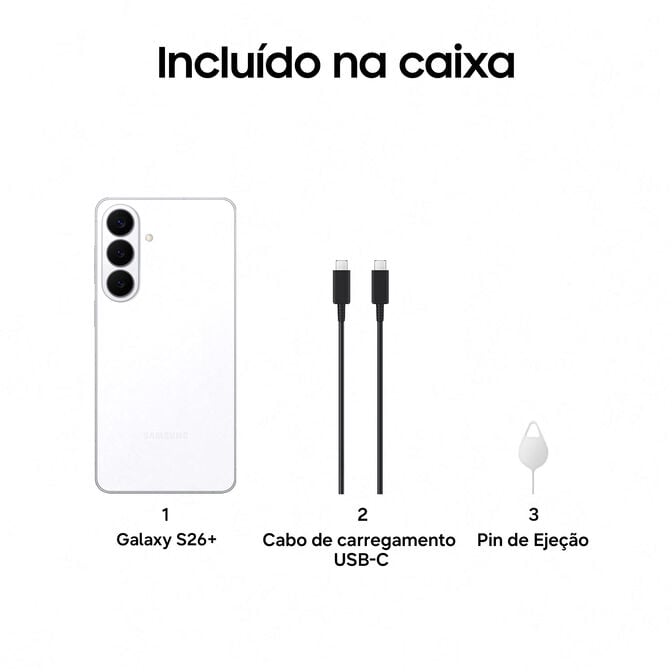 Smartphone Samsung Galaxy S26+ 6.7" (12 / 256GB) 120Hz Branco image number 6