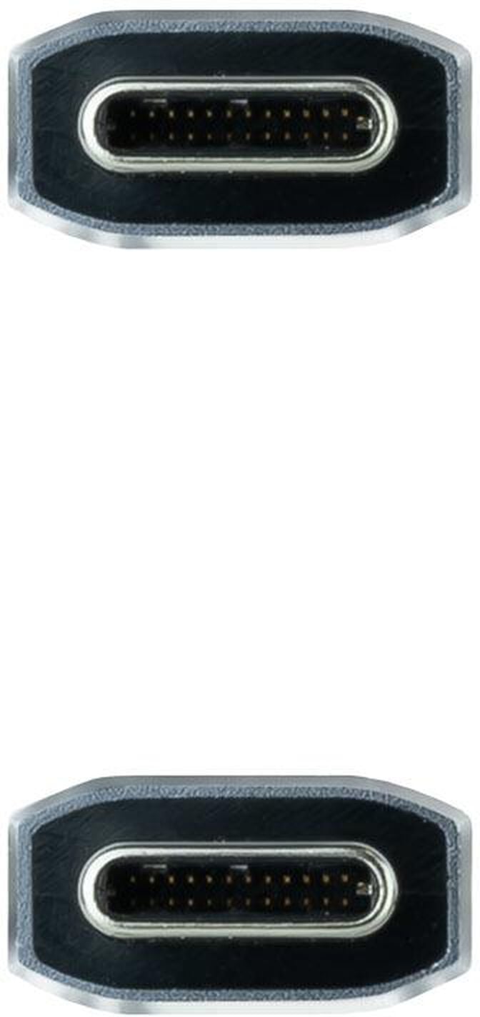 Cabo USB 3.2 Gen2x2 Nanocable 20Gbps 5A/100W 4K/60HZ USB-C M/M 3 M Cinzento/Preto image number 2