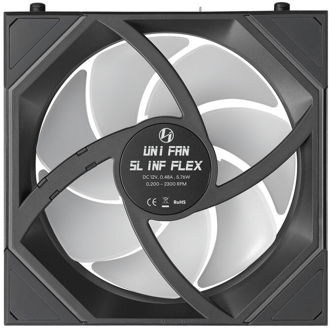 Ventoinha Lian Li UNI FAN SL120 Infinity FLEX Wireless Reverse Blade Preto 120mm image number 5
