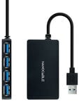 Hub USB 3.0 Nanocable 4x USB 3.0 USB-A/M-USB 3.0/F 15 CM Preto image number null