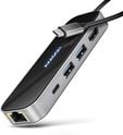 Multiport-Hub AXAGON HMC-6GLN 2x USB-A 5Gbps, 1x USB-C 5Gbps, 4K/60Hz HDMI, RJ-45, USB 3.2 Gen 1 hub, PD 100W, 20cm USB-C cable image number null