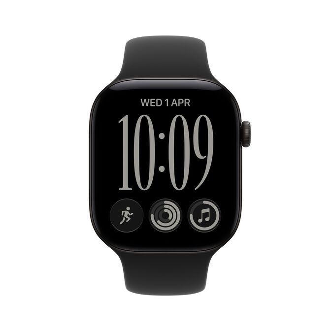 Smartwatch Apple Watch Series 12 GPS + Cellular 46mm Black Aluminium Case with Black Sport Band - M/L image number 1