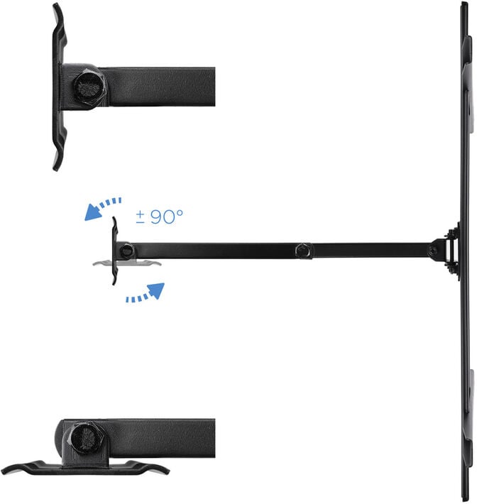 Suporte de Parede Tooq Tilt 3 Pivots 37" a 70" Max. 50kg Preto image number 5