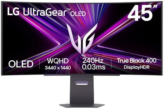 Monitor Curvo Gaming LG UltrGear 45" 45GX900A OLED WQHD 240Hz 0.03ms G-Sync Compatible image number 0