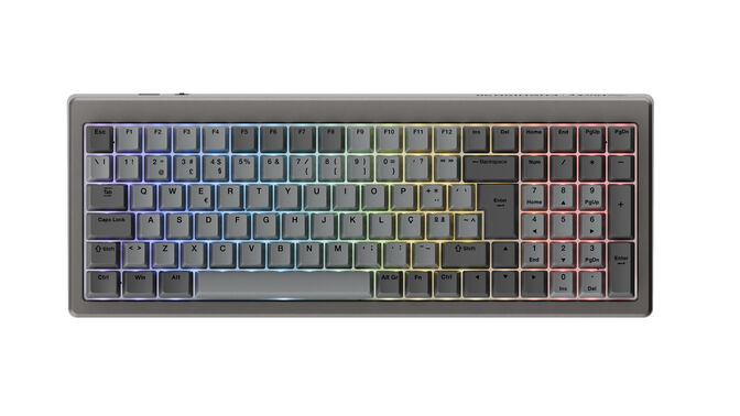 Teclado Mec&acirc;nico Ducky Cushion 98 Tri-Mode Silent Tactile 96% Cinzento (PT) image number 3