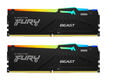 Kingston Kit 64GB (2 x 32GB) DDR5 5600MHz FURY Beast RGB EXPO Preto 2R CL36 image number null