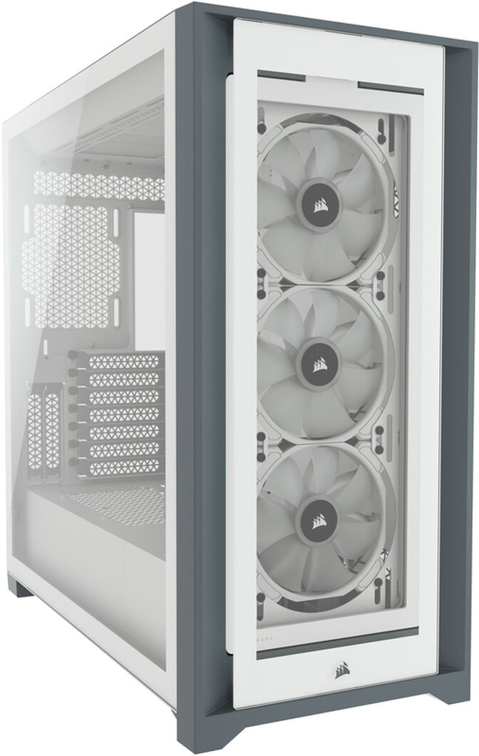 Caixa E-ATX Corsair iCUE 5000X RGB Smart Branca Vidro Temperado image number 9