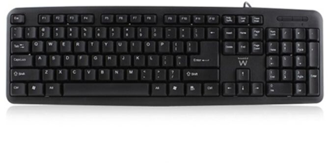 Teclado Ewent Slim Layout PT USB Preto image number 0