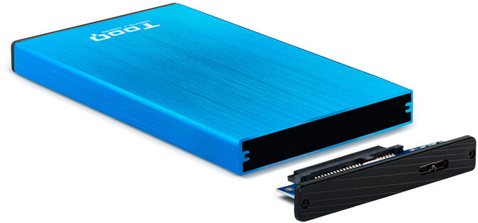 Caixa HDD Tooq 2.5" SATA (9,5mm) USB 3.0/3.1 Gen 1 Azul Metalizado image number 2
