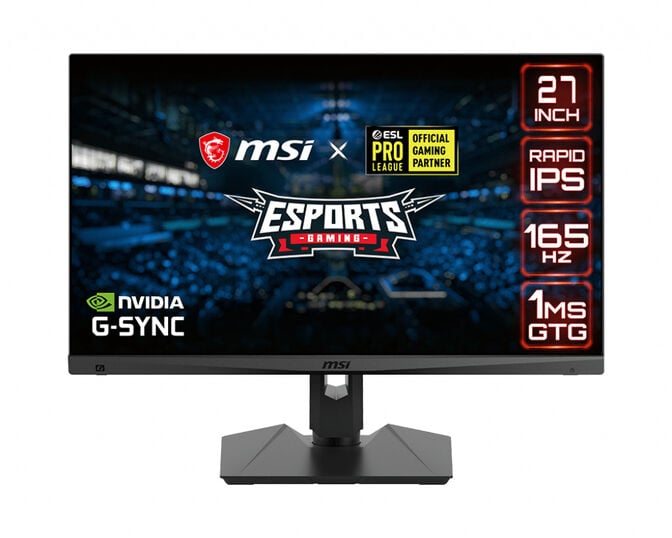 Monitor MSI 27" Optix MAG274QRF-QD IPS WQHD 165Hz 1ms G-Sync Compatible image number 1