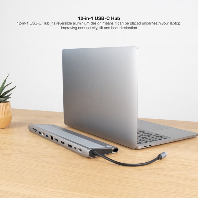 Hub Conversor USB-C 3.1 para 3xUSB-A+USB-C+PD+2xHDMI+DP+RJ45+SD+AUDIO image number 2