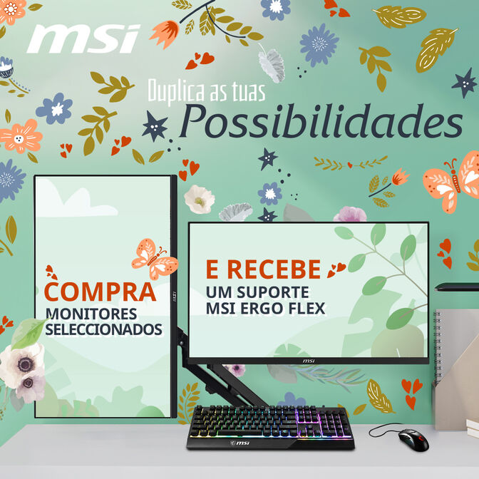 Suporte MSI Ergo Flex para Monitores at&eacute; 27" image number 0
