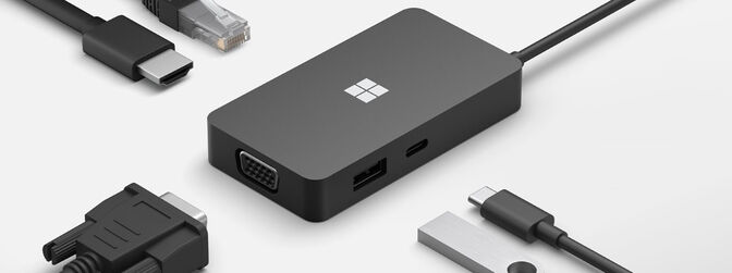 Microsoft Surface USB-C Travel Hub Preto image number 1