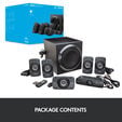 Colunas Logitech Z906 THX Surround Sound 5.1 1000W Peak/500W RMS Pretas image number null