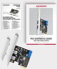 Adaptador PCIe AXAGON PCEU-232RS PCIe card - 2+2x USB 5Gbps port, SATA power image number null