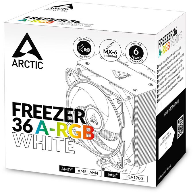 Cooler CPU Arctic Freezer 36 ARGB White - 120mm image number 8