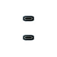 Cabo USB 3.2 Gen2x2 Nanocable 20Gbps 5A/100W 4K/60HZ USB-C M/M 0.5 M Cinzento/Preto image number null