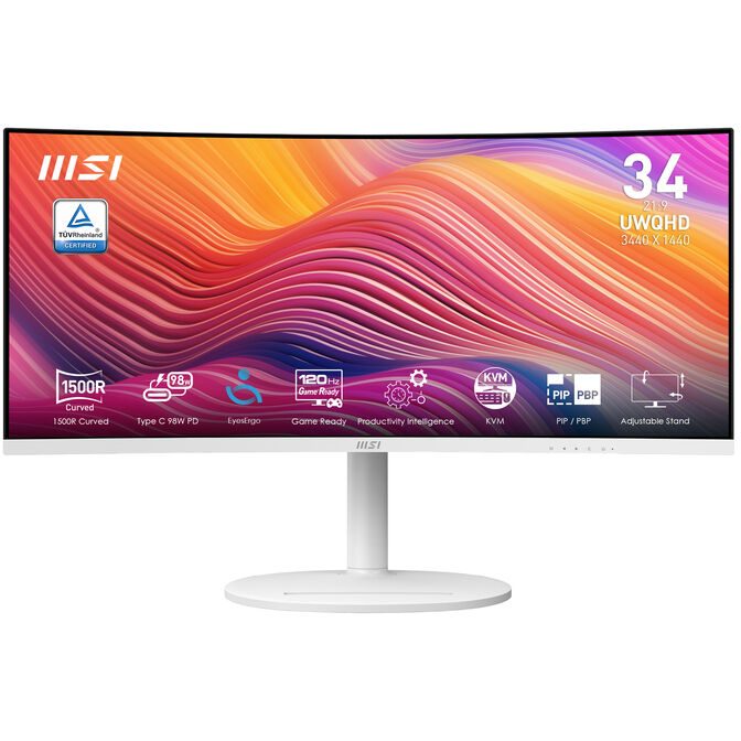 Monitor Curvo MSI 34" PRO MD342CQPW VA UWQHD 21:9 Curvo 120Hz (5ms) image number 0